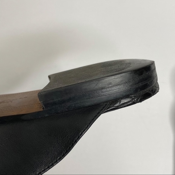 Sam Edelman Black Leather Perri Mule Slides Shoes - Picture 8 of 9